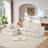 Soneson 4-Piece U-Shaped Chenille Sectional Modular With Two Ottoman-947918005