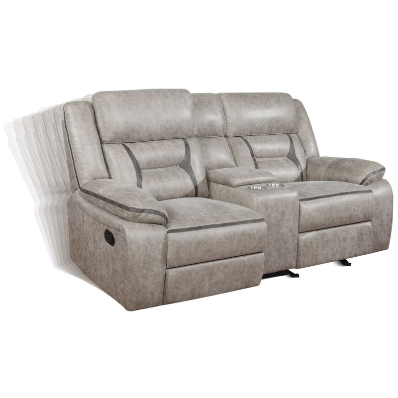 Causeuse-fauteuil à dossier capitonné Hartt, Taupe