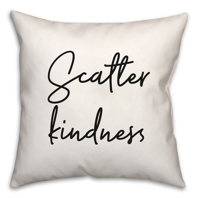 Black And White Typography Collection Throw Pillow
