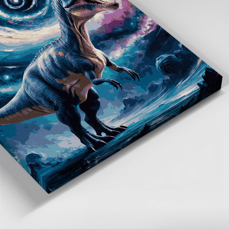 «Dinosaur Supersaurus», art mural sur toile grise, H 16 po x l 20 po