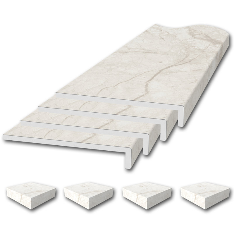 Ensemble de garniture de rebord de fenêtre FlexStone crème Botticino, Crème Botticino