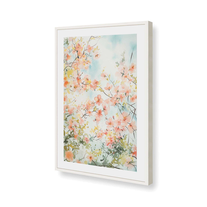 «Blossoms in Spring Light II», reproduction encadrée, Blanc opaque, H 17 po x l 13 po