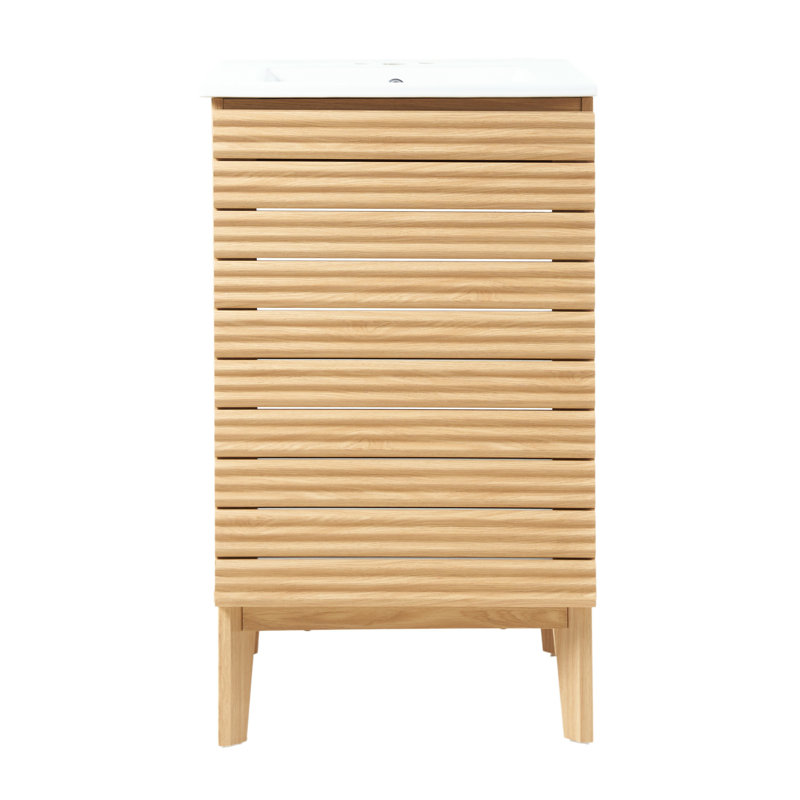Ensemble de meuble-lavabo simple 20 po Calandre, Naturel
