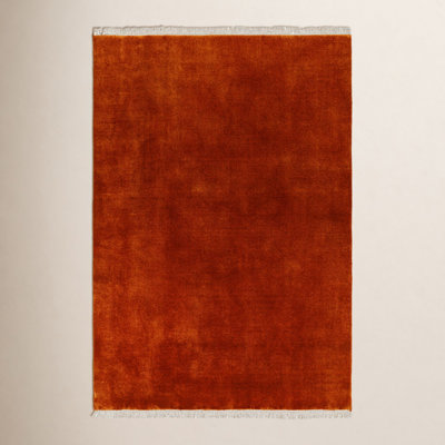 Clio Hand-Woven Red Wool Rug