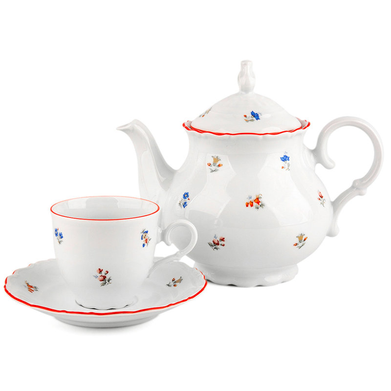 Théière en porcelaine bohémienne Waltz