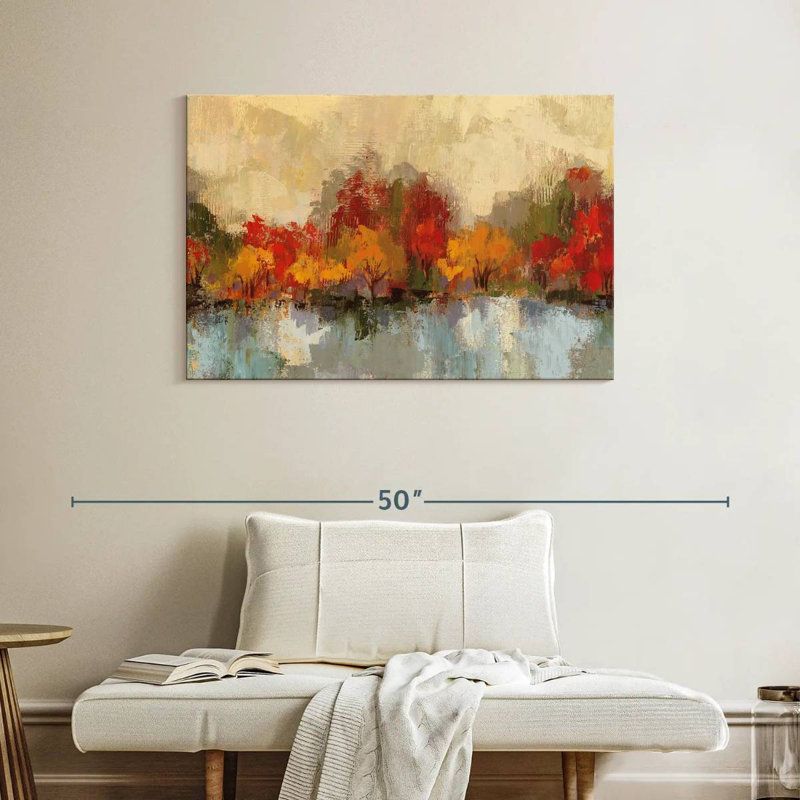 Réflexion de la rivière Avery Autumn, H 26 po x l 39 po