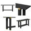 Console 62,9 po moderne en pin massif avec accents métalliques-79280580