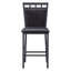 Ensemble de salle à manger 5 pièces à hauteur de comptoir avec table ronde en faux marbre et 4 chaises en noir élégant, idéal pour les petites cuisines