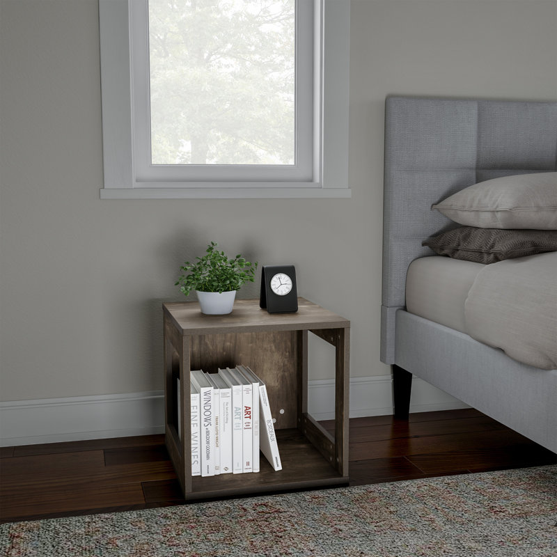 Doraville Stackable Cube End Table - Contemporary Minimalist Modular Accent Piece with Open Sides for Bedroom, Living Room, or Office