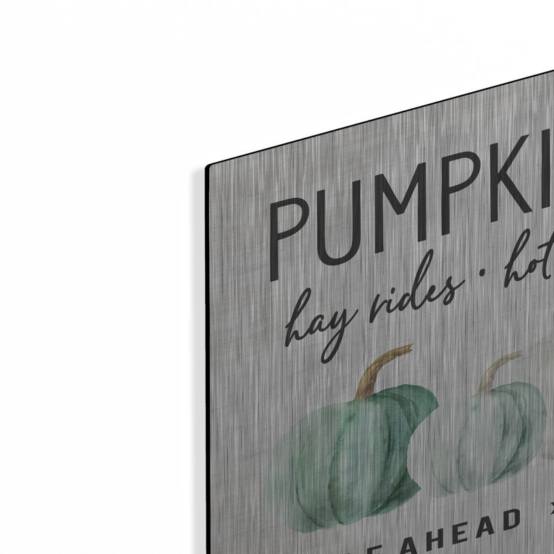 'Pumpkin Patch' by Lettered & Lined Metal Wall Art, 24" x 16", 16" H x 24" W