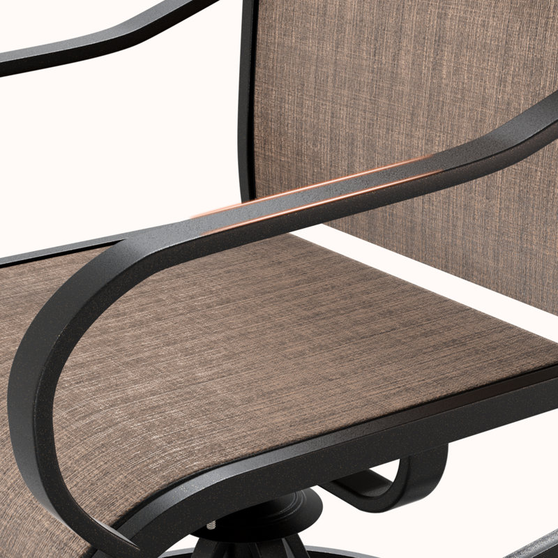 Fauteuil de patio extérieur en acier Angeli, Taupe