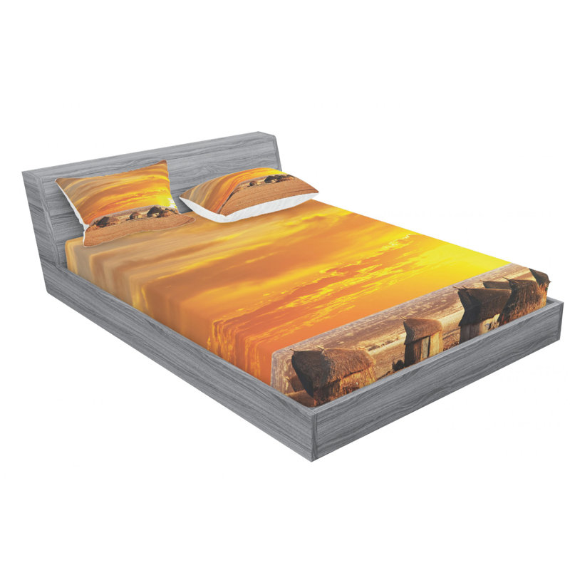 Microfiber Sheet Set, Queen Sheet Set with Fitted Sheet