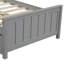 Lit plateforme simple en bois avec lit gigogne - Structure en pin massif, lit d'invité peu encombrant-245076184