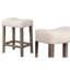 Ensemble de 2 tabourets de salle à manger à hauteur de comptoir, tabouret de style transitionnel avec repose-pieds et tabouret de bar-438401237