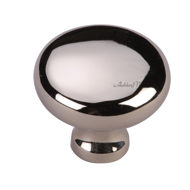 1 1/4" Diameter Mushroom Knob, Polished Nickel, 1 1/2"
