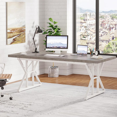 Metal Base Computer Desk