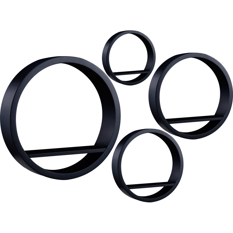 4 Piece, Matt black lacquered