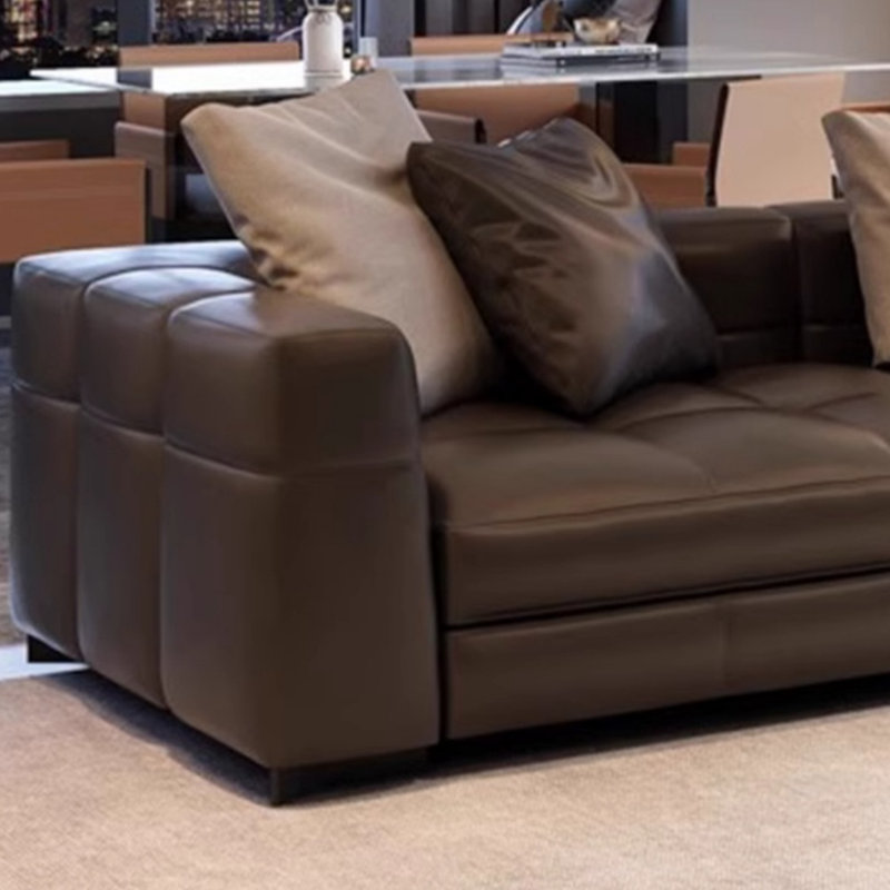 Canapé droit haut de gamme pour salon, Café noir
