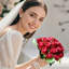 18 têtes / bouquet de fleurs artificielles en soie artificielle pour mariage-114217346