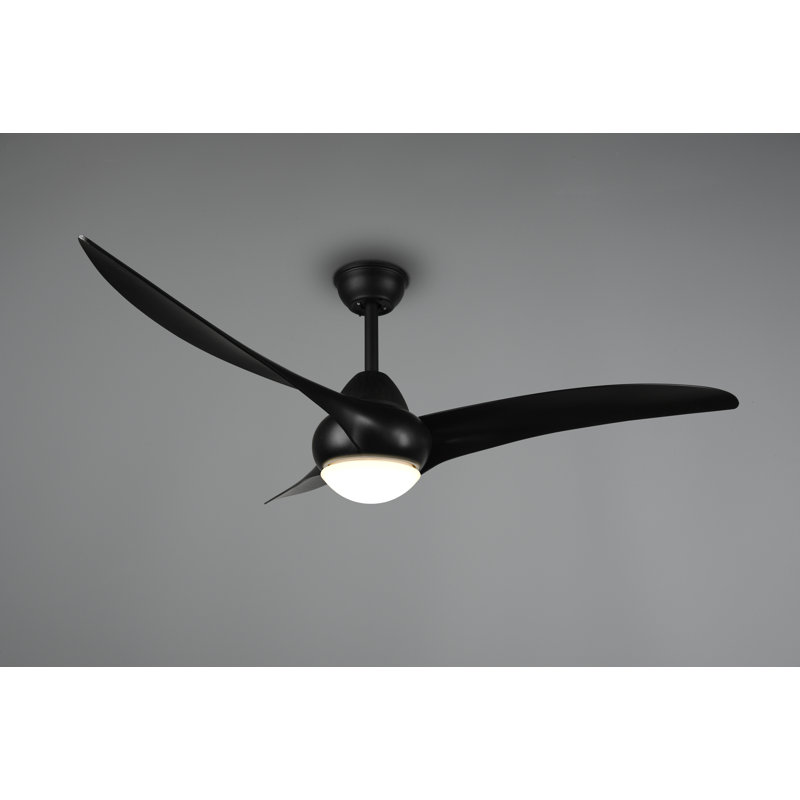 Madiun 1155cm Ceiling Fan with LED Lights, Black