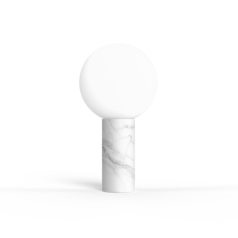 Lampe de table Pilar - marbre, Carrare blanc