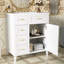 Meuble-lavabo de rangement avec lavabo en céramique-906225387