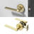 Valli Privacy Door Lever Modern Concealed Design For (Bed & Bath) – Sleek Minimalist Style in Brushed Champagne Gold-125873626