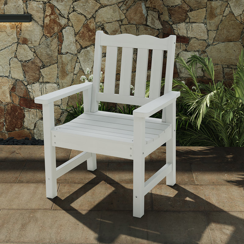 All-weather Garden Bench & Chairs Set, 3-piece Patio Furniture Set, 2 Patio Chairs And 1 Garden Bench, White