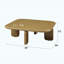 Table basse brun jaunâtre ultrabrillant