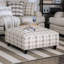 Repose-pieds rembourré de style contemporain