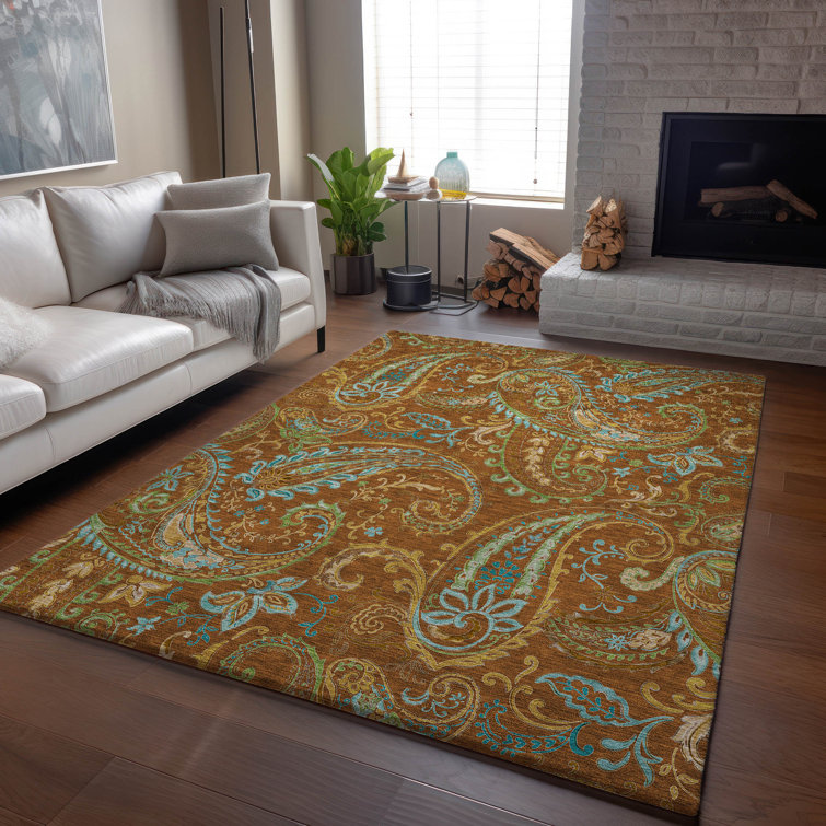 Premium Machine Washable Cerrito AMF533 Paprika Rug