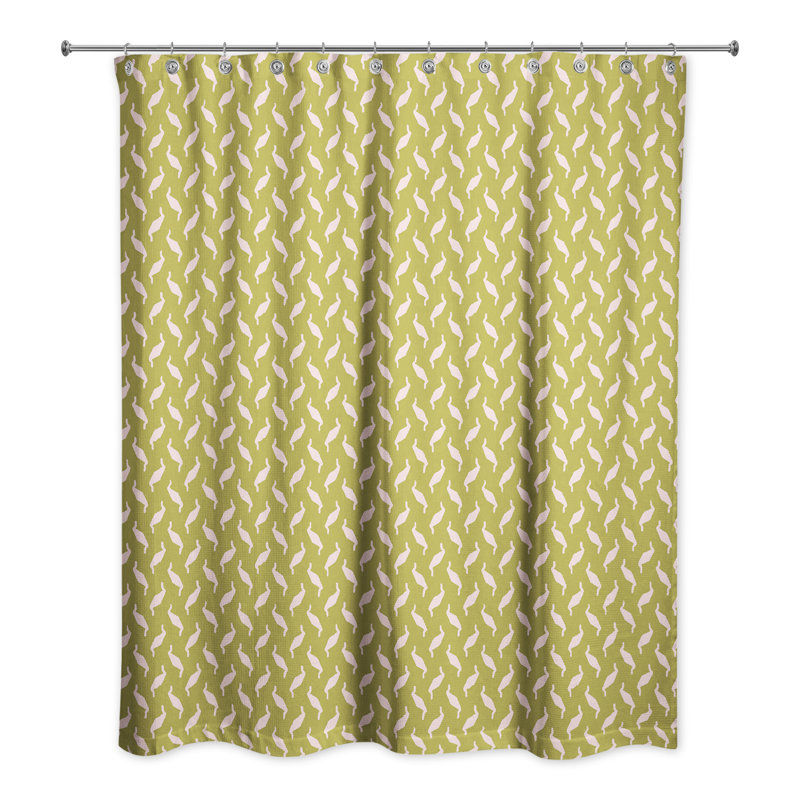 Rideau de douche simple Florizel, Vert