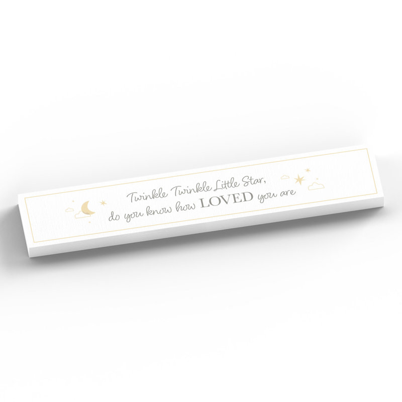 Alicia Text & Numbers Letter Block, White/Yellow