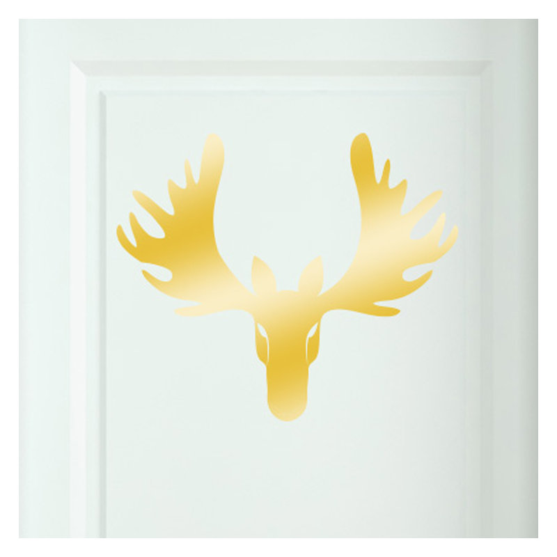 Animals Wall Decal, Shiny Gold