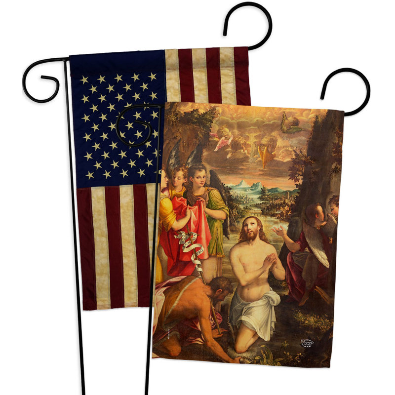 Drapeau de jardin 2 côtés en polyester 18,5 x 13 po