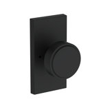 Vashon Privacy Knob with Contemporary 5in Rose in Satin Nickel