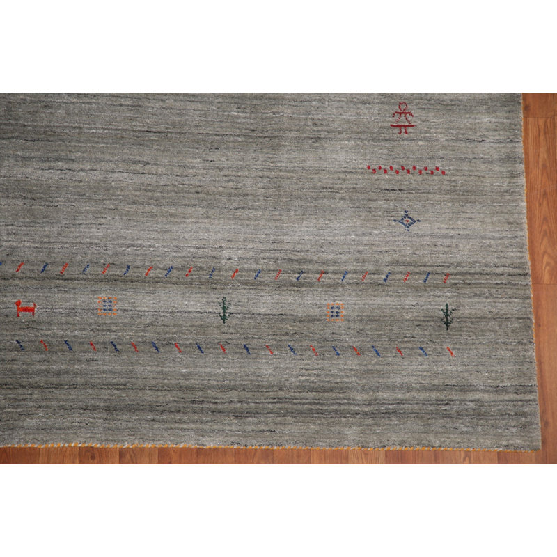 Tapis indien en laine Gabbeh 8 x 10