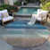 Machine Washable Indoor/Outdoor Xhevrie Blue Rug