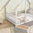 House-Shaped Floor Bed with Fence, Guardrails-834386817-834386816