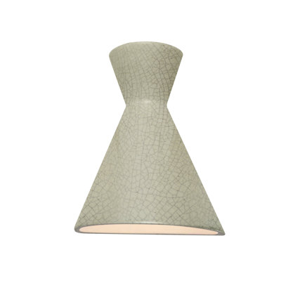 Ambiance - Retro LED Wall Sconce (Outdoor) - Closed Top - Celadon Green Crackle
