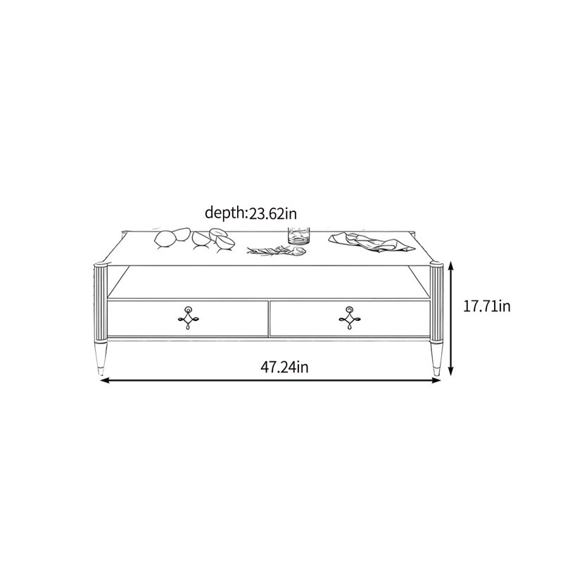 Deyo, 17.71" H x 47.24" L x 23.62" W