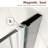 24" - 25 3/8" W x 72" H Pivot Swing Frameless Shower Door with 1/4" (6mm) Crystal Clear Tempered Glass-107925088