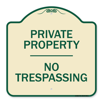 Enseigne Signmission Designer Series - aucune intrusion | Enseigne architecturale verte en aluminium de gros calibre 18 po x 18 po | Protégez votre entreprise et votre commune | Fabriqué aux États-Unis