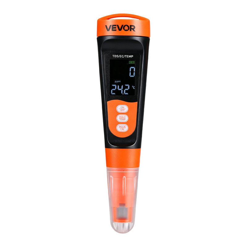 TDS Meter, 0-9990 ppm Measuring Range, EC (Conductivity) /TDS (ppm) Multi-Parameter Measurement, Digital Water Tester with ATC, Clear VA Display Screen, for Drinking Water Quality Testing