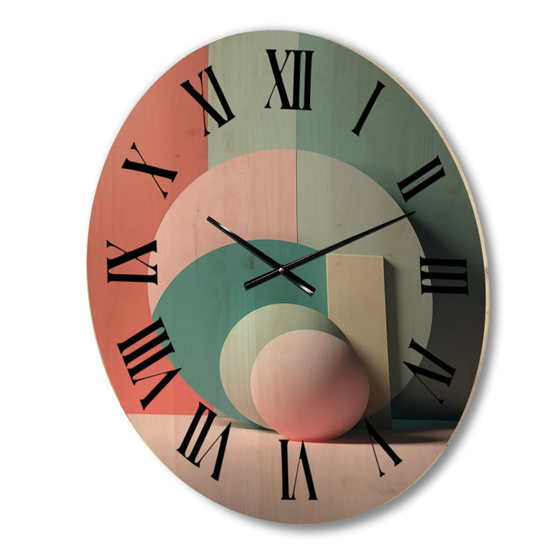 Très grande horloge murale géométrique, Grand