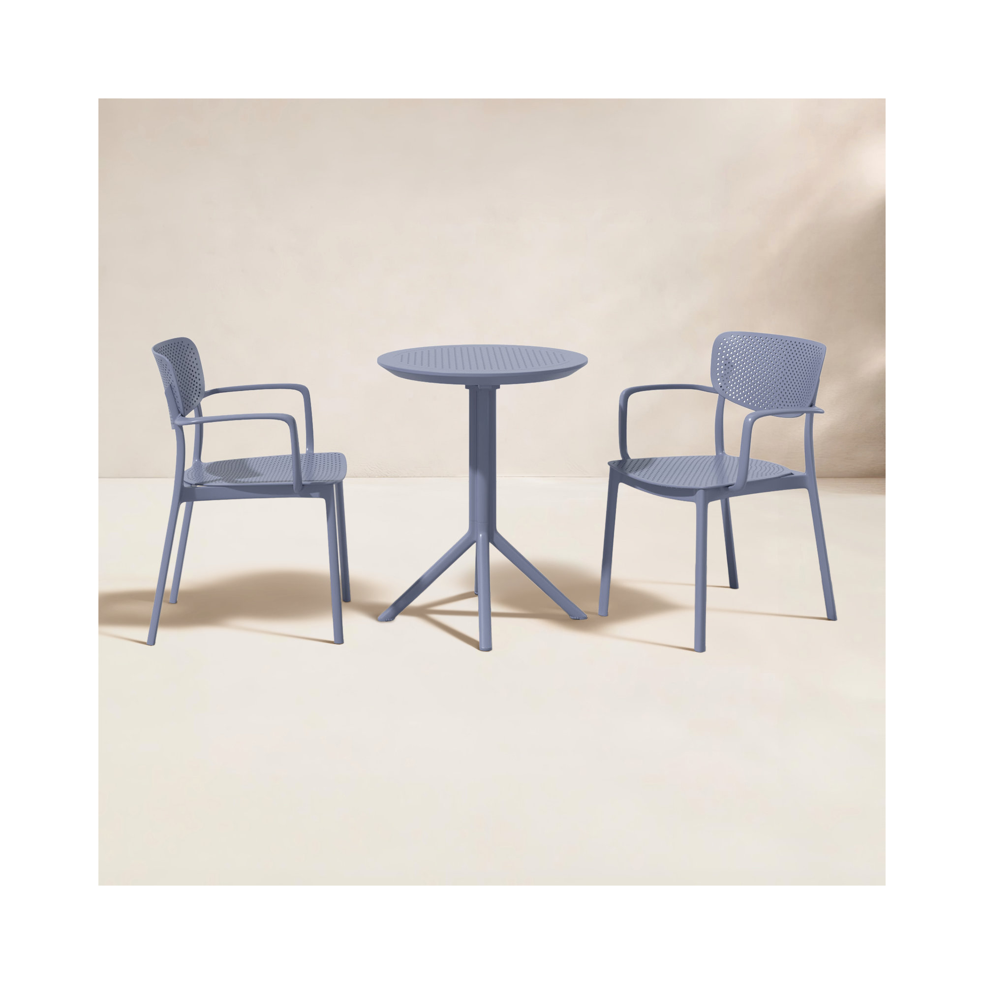 Farrah 23.6'' Round 2 - Person Bistro Set, Dark Gray
