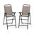 Patio Folding Bar Stool Set Of 2 With Metal Frame And Footrest-782215229