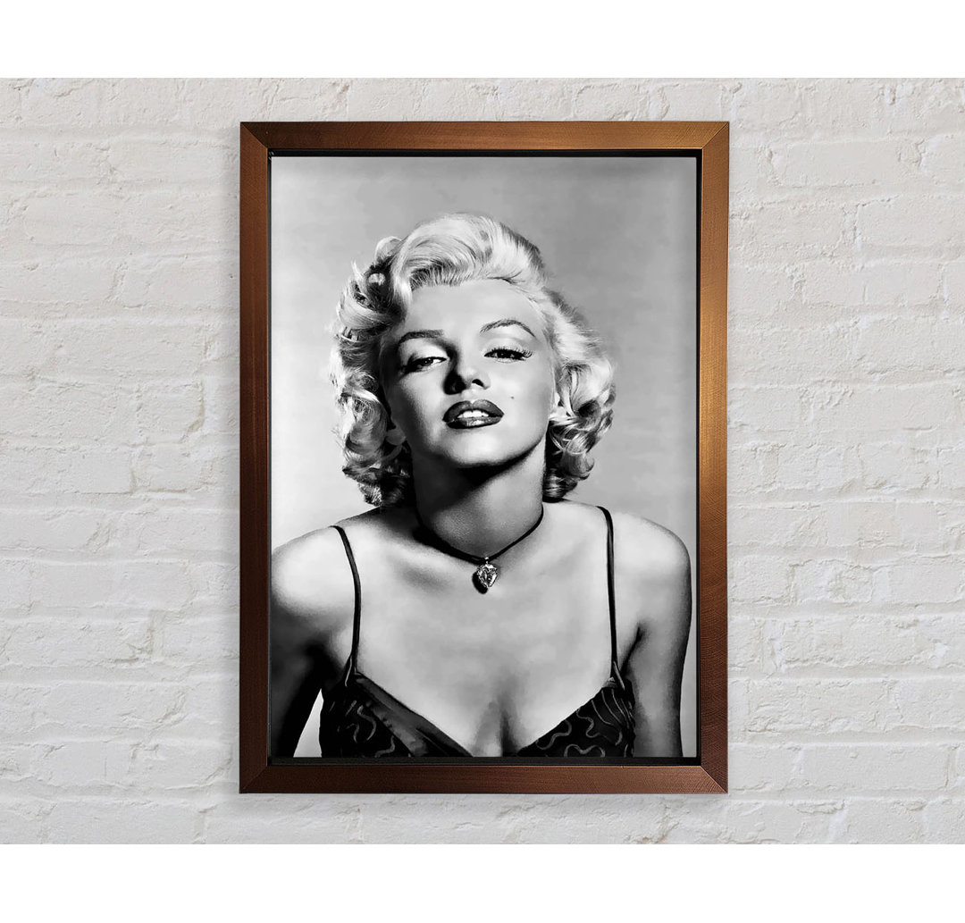 Marilyn Monroe Kuss Gerahmter Druck