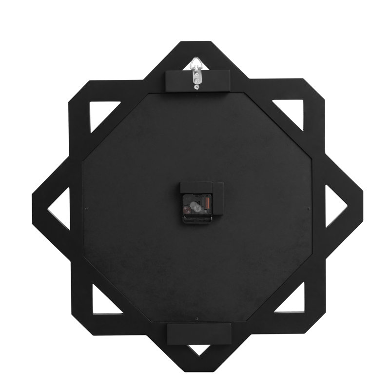 Shyfoy 60x60cm Wall Clock Mirrored Geometric Star Accent Clock