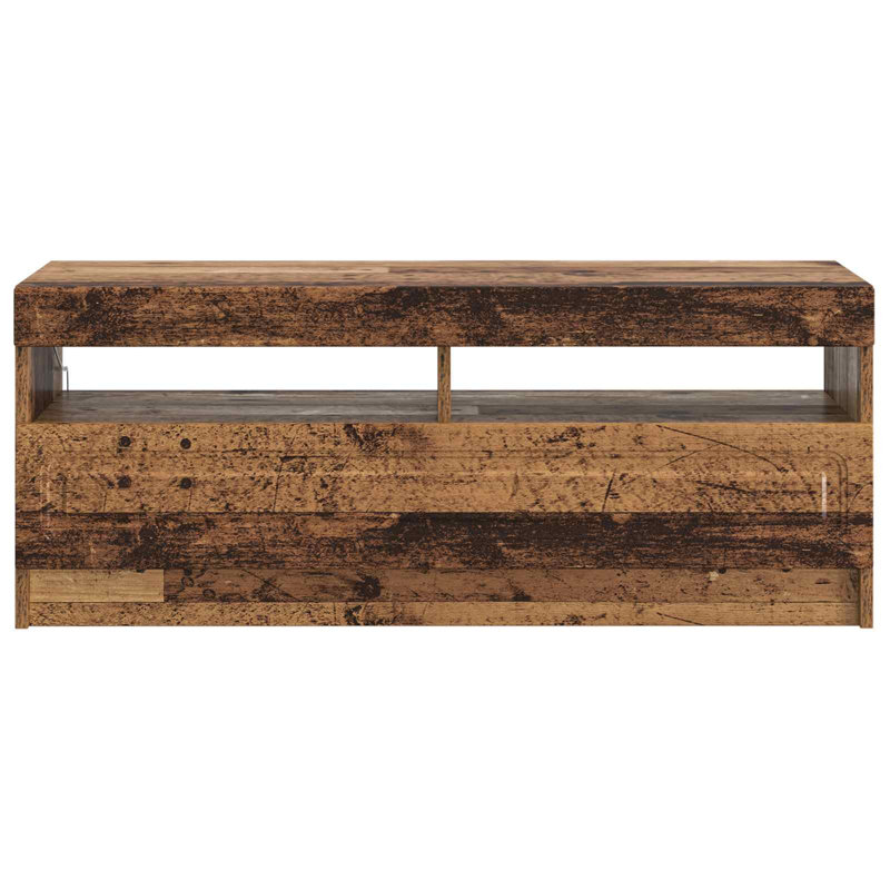 TV Stand, 40cm H x 100cm W x 35cm D, Old Wood